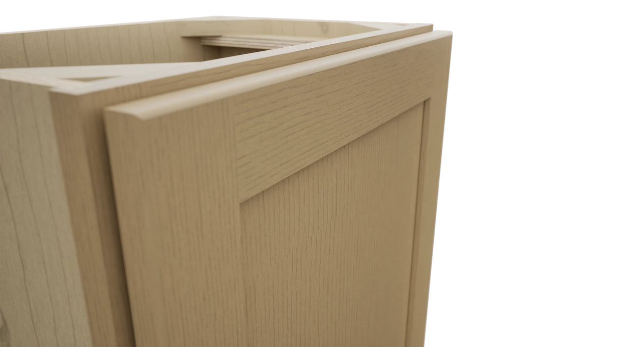 Fabuwood Galaxy Natural Oak B18FD-12D Base Full Door Cabinet, Detail View