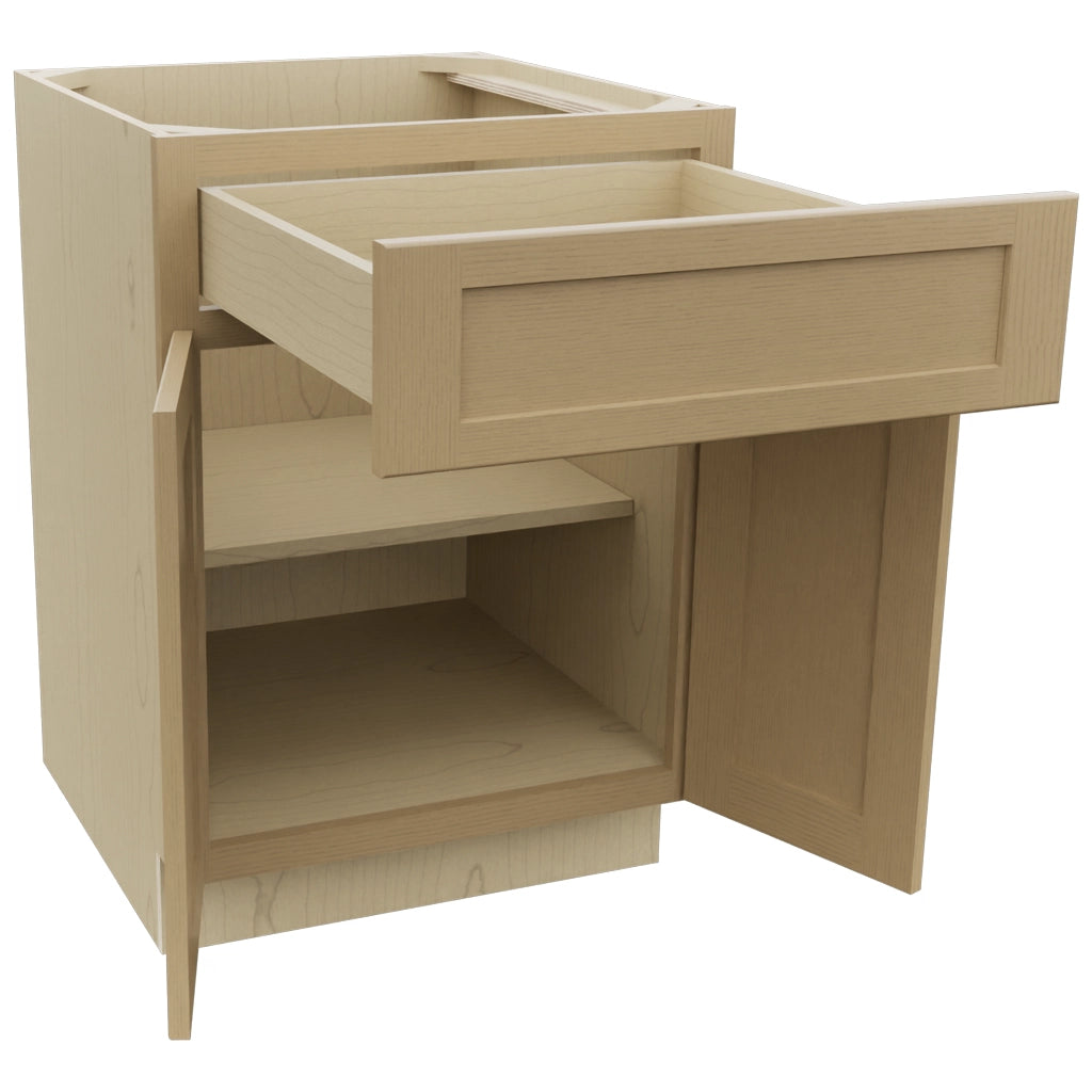 Fabuwood Galaxy Natural Oak B24 Base Standard Cabinet, Open View