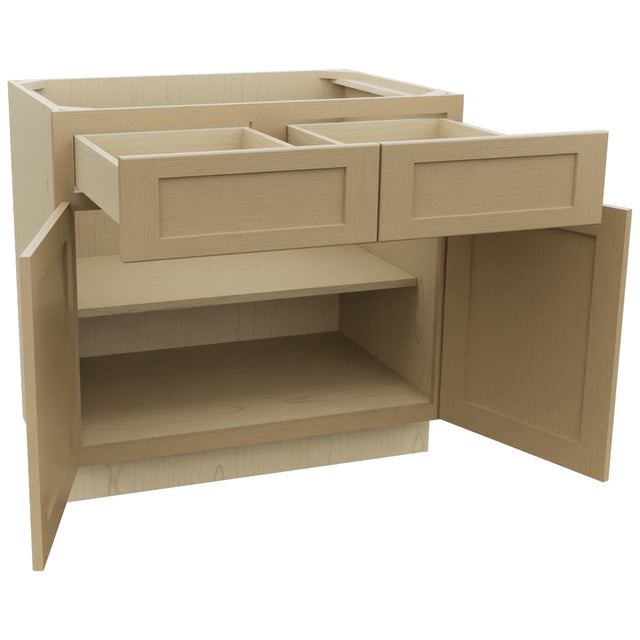 Fabuwood Galaxy Natural Oak B36 Base Standard Cabinet, Open View