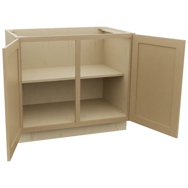 Fabuwood Galaxy Natural Oak B39FD Base Full Door Cabinet, Open View