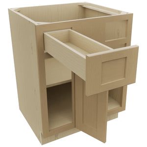 Fabuwood Galaxy Natural Oak BLB36/39 Base Corner Blind Cabinet, Open View