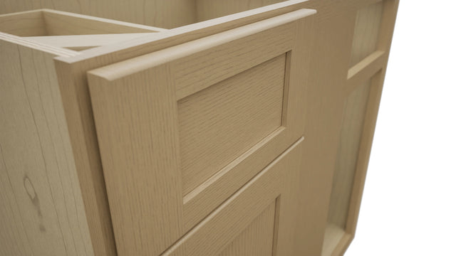 Fabuwood Galaxy Natural Oak BLB39/42 Base Corner Blind Cabinet, Detail View