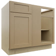 Fabuwood Galaxy Natural Oak BLB42/45 Base Corner Blind Cabinet, Front View