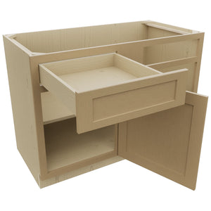 Fabuwood Galaxy Natural Oak BLB48/51 Base Corner Blind Cabinet, Open View
