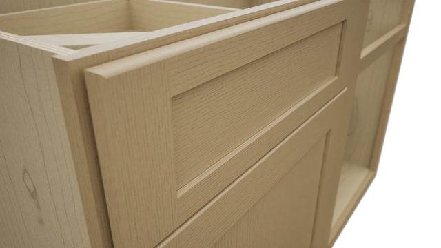 Fabuwood Galaxy Natural Oak BLB48/51 Base Corner Blind Cabinet, Detail View