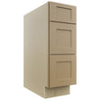 Fabuwood Galaxy Natural Oak DB12 Base 3 Drawers Cabinet, Front View