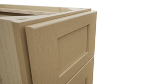 Fabuwood Galaxy Natural Oak DB12 Base 3 Drawers Cabinet, Detail View
