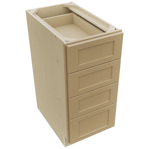 Fabuwood Galaxy Natural Oak DB15-4 Base 4 Drawers Cabinet, Top View
