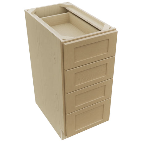 Fabuwood Galaxy Natural Oak DB15-4 Base 4 Drawers Cabinet, Top View