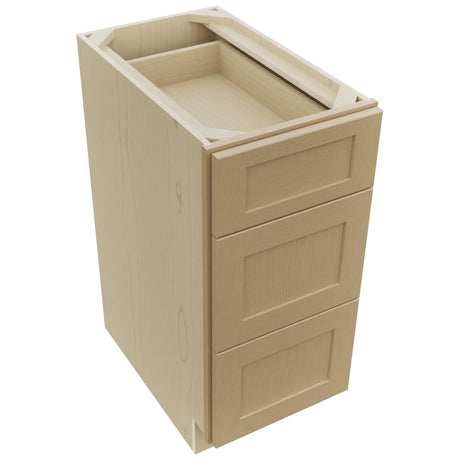 Fabuwood Galaxy Natural Oak DB15 Base 3 Drawers Cabinet, Top View