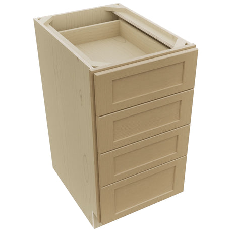 Fabuwood Galaxy Natural Oak DB18-4 Base 4 Drawers Cabinet, Top View