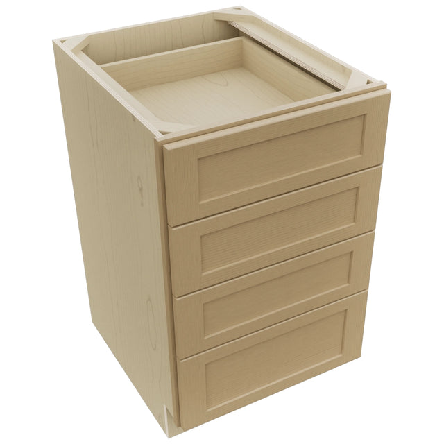 Fabuwood Galaxy Natural Oak DB21-4 Base 4 Drawers Cabinet, Top View