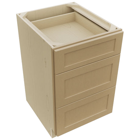 Fabuwood Galaxy Natural Oak DB21 Base 3 Drawers Cabinet, Top View