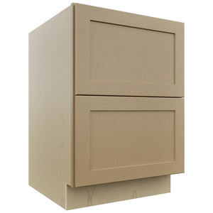 Fabuwood Galaxy Natural Oak DB24-2 Base 2 Drawers Cabinet, Front View