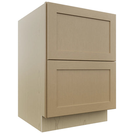 Fabuwood Galaxy Natural Oak DB24-2 Base 2 Drawers Cabinet, Front View