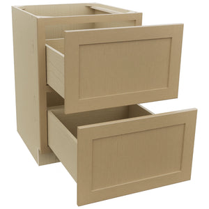 Fabuwood Galaxy Natural Oak DB24-2 Base 2 Drawers Cabinet, Open View