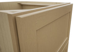 Fabuwood Galaxy Natural Oak DB24-2 Base 2 Drawers Cabinet, Detail View