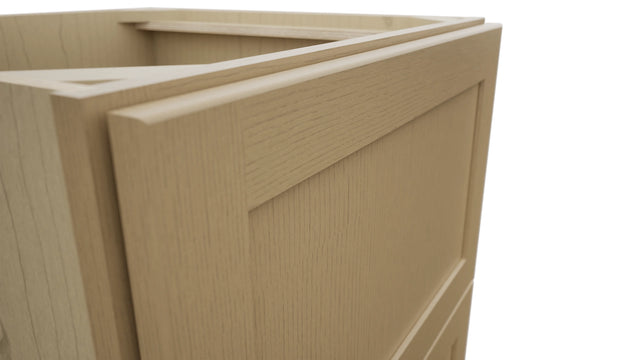 Fabuwood Galaxy Natural Oak DB24-2 Base 2 Drawers Cabinet, Detail View