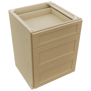 Fabuwood Galaxy Natural Oak DB24 Base 3 Drawers Cabinet, Top View