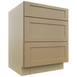Fabuwood Galaxy Natural Oak DB27 Base 3 Drawers Cabinet, Front View