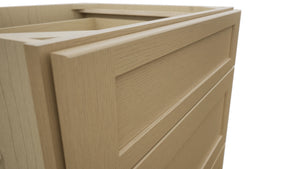 Fabuwood Galaxy Natural Oak DB27 Base 3 Drawers Cabinet, Detail View