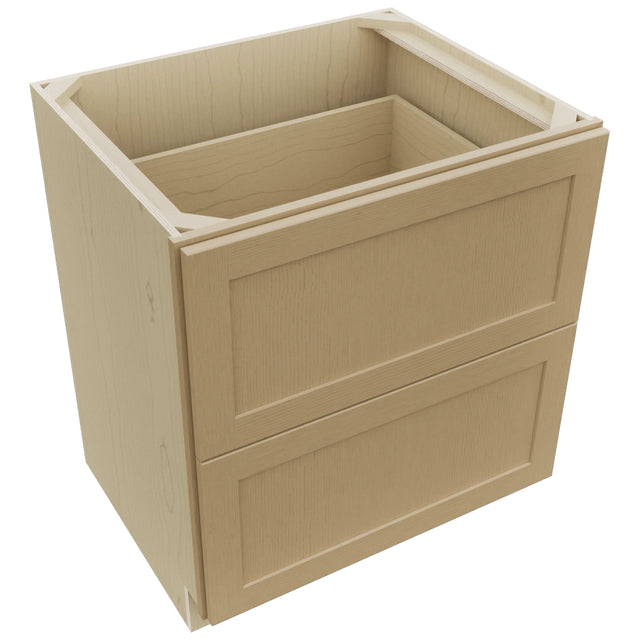Fabuwood Galaxy Natural Oak DB30-2 Base 2 Drawers Cabinet, Top View