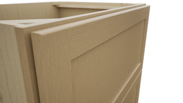 Fabuwood Galaxy Natural Oak DB30-2 Base 2 Drawers Cabinet, Detail View