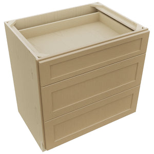 Fabuwood Galaxy Natural Oak DB33 Base 3 Drawers Cabinet, Top View