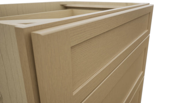 Fabuwood Galaxy Natural Oak DB33 Base 3 Drawers Cabinet, Detail View