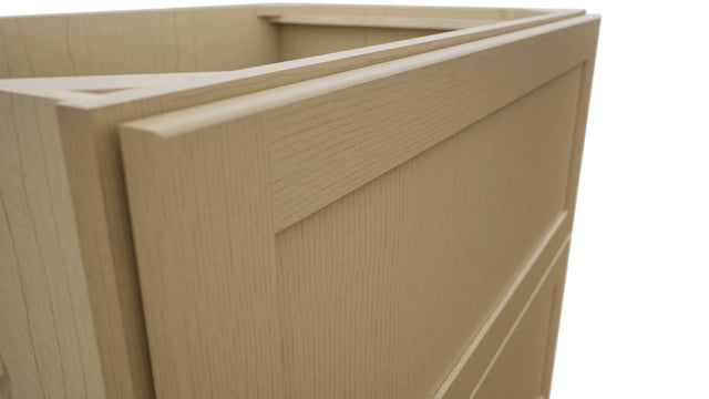 Fabuwood Galaxy Natural Oak DB36-2 Base 2 Drawers Cabinet, Detail View