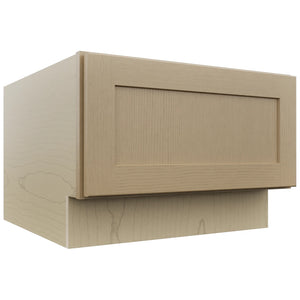 Fabuwood Galaxy Natural Oak DBS24 Base Bench Seat Cabinet, Front View