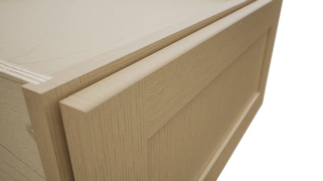 Fabuwood Galaxy Natural Oak DBS24 Base Bench Seat Cabinet, Detail View
