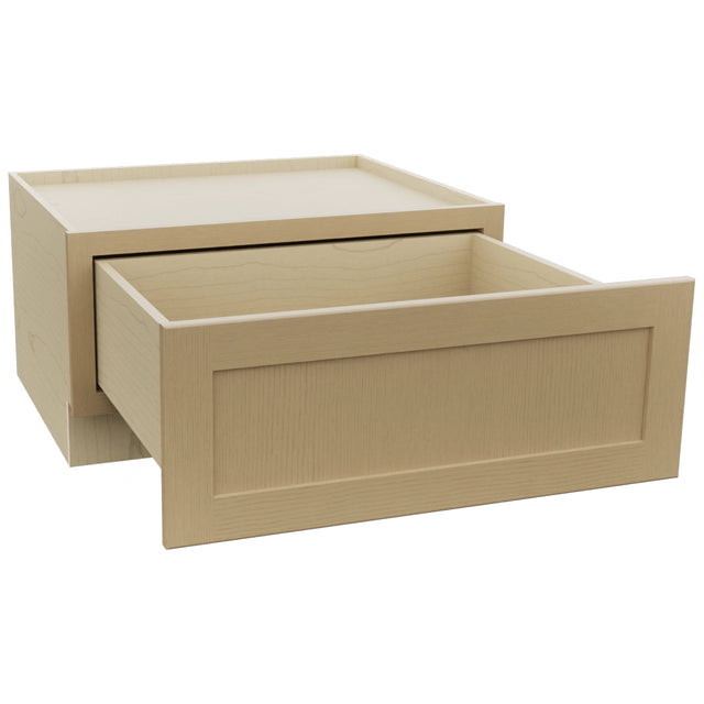 Fabuwood Galaxy Natural Oak DBS30 Base Bench Seat Cabinet, Open View