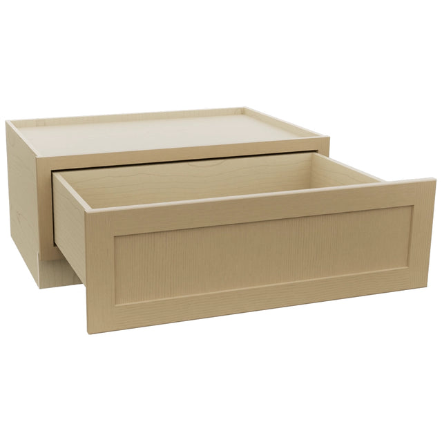 Fabuwood Galaxy Natural Oak DBS36 Base Bench Seat Cabinet, Open View