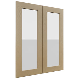 Fabuwood Galaxy Natural Oak DS GDW2430 Wall Glass Door, Front View