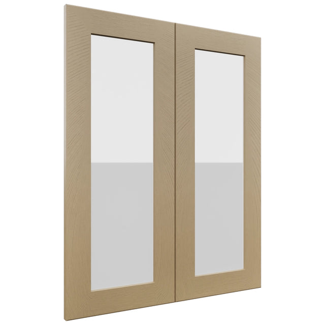 Fabuwood Galaxy Natural Oak DS GDW2430 Wall Glass Door, Front View