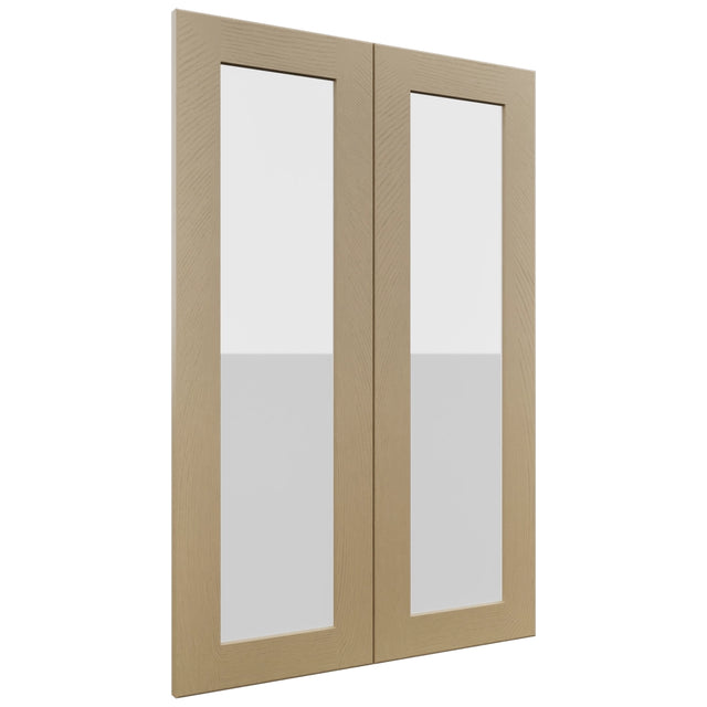 Fabuwood Galaxy Natural Oak DS GDW2436 Wall Glass Door, Front View