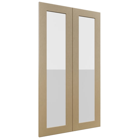 Fabuwood Galaxy Natural Oak DS GDW2442 Wall Glass Door, Front View