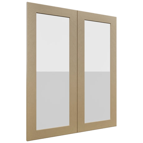 Fabuwood Galaxy Natural Oak DS GDW3036 Wall Glass Door, Front View