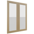 Fabuwood Galaxy Natural Oak DS GDW3039 Wall Glass Door, Front View