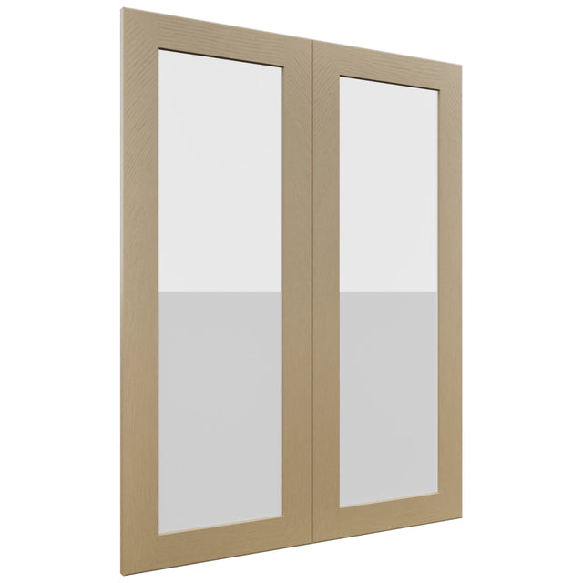 Fabuwood Galaxy Natural Oak DS GDW3039 Wall Glass Door, Front View