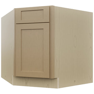 Fabuwood Galaxy Natural Oak DSB36 Base Corner Diagonal Sink Cabinet, Front View