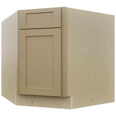 Fabuwood Galaxy Natural Oak DSB36 Base Corner Diagonal Sink Cabinet, Front View