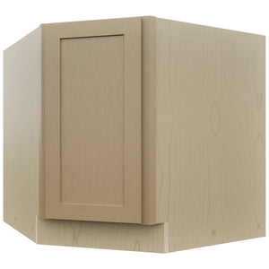 Fabuwood Galaxy Natural Oak DSB36FD Base Corner Diagonal Sink Cabinet, Front View