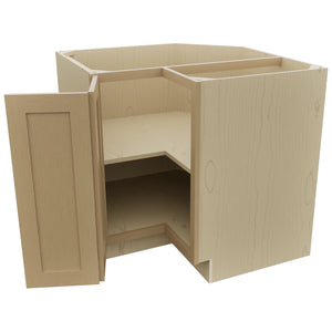 Fabuwood Galaxy Natural Oak ERB36 Base Corner Easy Reach Cabinet, Open View
