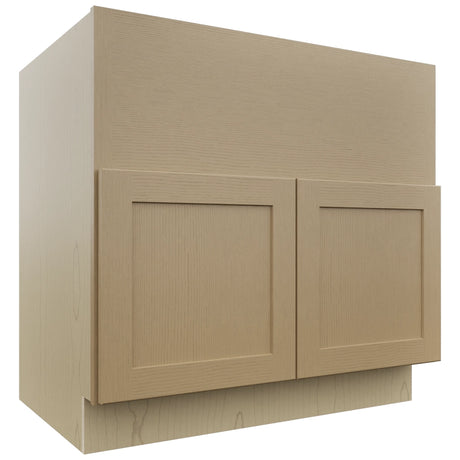 Fabuwood Galaxy Natural Oak FS36 Base Farm Sink Cabinet, Front View