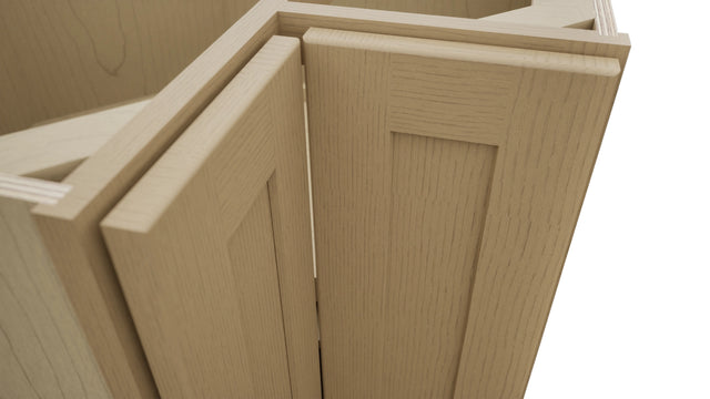 Fabuwood Galaxy Natural Oak LSB33 Base Corner Lazy Susan Cabinet, Detail View