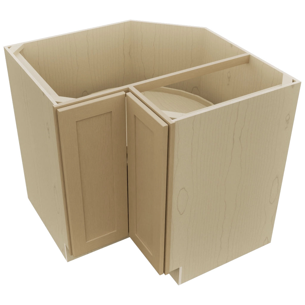 Fabuwood Galaxy Natural Oak LSB36 Base Corner Lazy Susan Cabinet, Top View