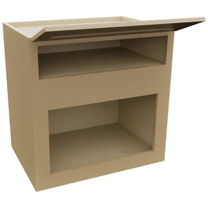 Fabuwood Galaxy Natural Oak MC303021 Wall Microwave Cabinet, Open View