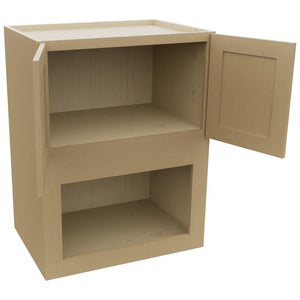 Fabuwood Galaxy Natural Oak MC303921 Wall Microwave Cabinet, Open View